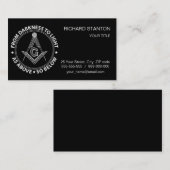 Freimaureremblem Visitenkarte (Vorne/Hinten)