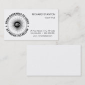 Freimaureremblem Visitenkarte (Vorne/Hinten)