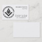 Freimaureremblem Visitenkarte (Vorne/Hinten)