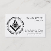 Freimaureremblem Visitenkarte (Vorderseite)