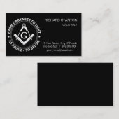 Freimaureremblem Visitenkarte (Vorne/Hinten)