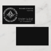Freimaureremblem Visitenkarte (Vorne/Hinten)