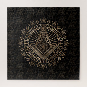 Freimaurerensymbol Platz und Kompasse Puzzle