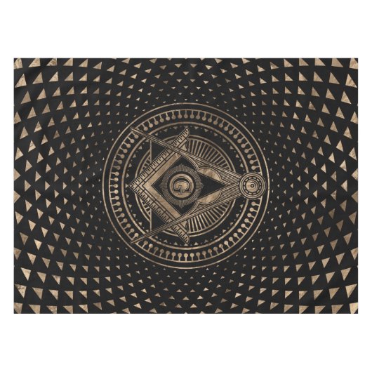 Freimaurerensymbol Platz und Kompasse Tischdecke (Vorderseite (Horizontal))