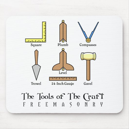 Freimaurerfunktions-Werkzeuge Mousepad (Vorne)