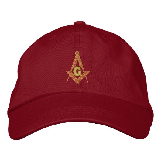 Freimaurerisch Bestickte Baseballkappe (Vorderseite)