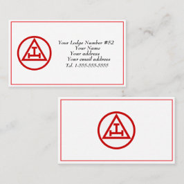 Freimaurerjause Königliche Arche Symbol Freimaurer Visitenkarte