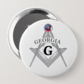 Freimaurerloge des Staat Georgien Button (Vorne & Hinten)