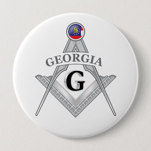 Freimaurerloge des Staat Georgien Button (Vorderseite)