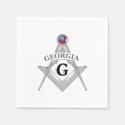 Freimaurerloge des Staat Georgien Serviette (Vorderseite)