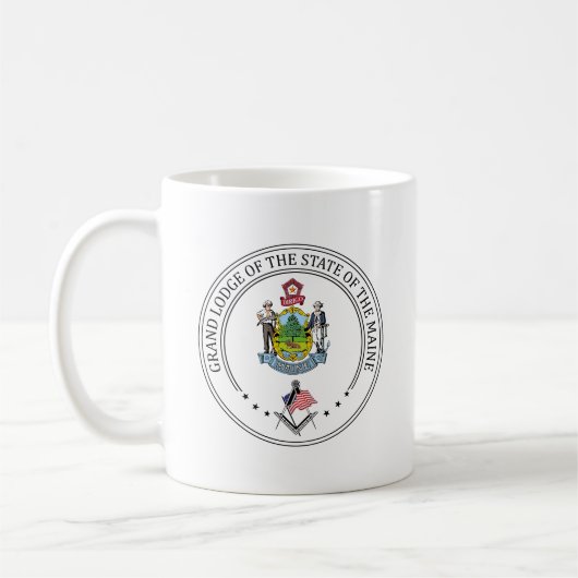 Freimaurerloge des Staat Maine Kaffeetasse (Links)
