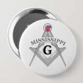 Freimaurerloge des Staat Mississippi Button (Vorne & Hinten)