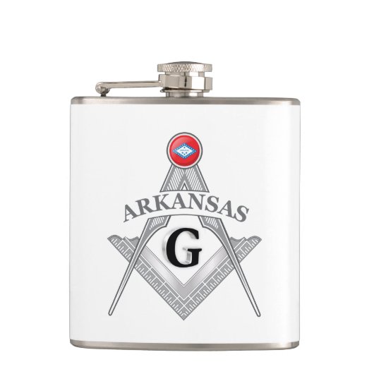 Freimaurerloge des Staat von Arkansas Flachmann (Vorderseite)
