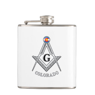 Freimaurerloge des Staat von Colorado Flachmann