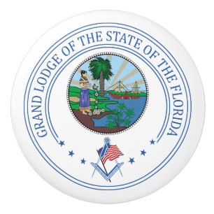 Freimaurerloge des Staat von Florida Keramikknauf