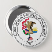 Freimaurerloge des Staat von Illinois Button (Vorne & Hinten)