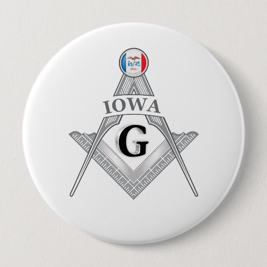 Freimaurerloge des Staat von Iowa Button (Vorderseite)