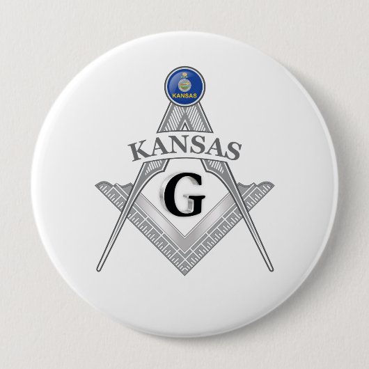 Freimaurerloge des Staat von Kansas Button (Vorderseite)