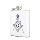 Freimaurerloge des Staat von Kansas Flachmann (Links)