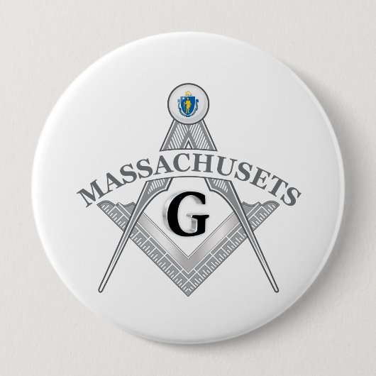 Freimaurerloge des Staat von Massachusets Button (Vorderseite)