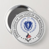 Freimaurerloge des Staat von Massachusets Button (Vorne & Hinten)