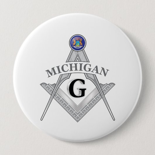 Freimaurerloge des Staat von Michigan Button (Vorderseite)