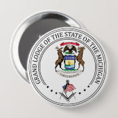 Freimaurerloge des Staat von Michigan Button (Vorne & Hinten)