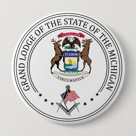 Freimaurerloge des Staat von Michigan Button (Vorderseite)