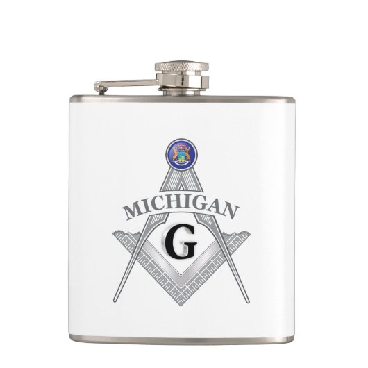 Freimaurerloge des Staat von Michigan Flachmann (Vorderseite)
