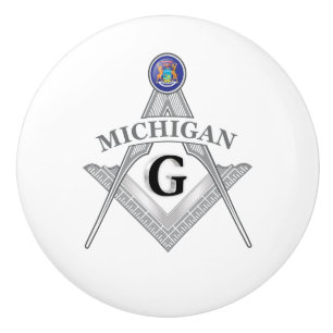 Freimaurerloge des Staat von Michigan Keramikknauf