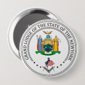 Freimaurerloge des Staat von New York Button (Vorne & Hinten)