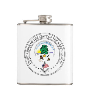 Freimaurerloge des Staat von North Dakota Flachmann