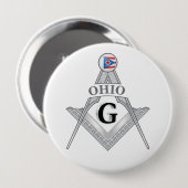 Freimaurerloge des Staat von Ohio Button (Vorne & Hinten)