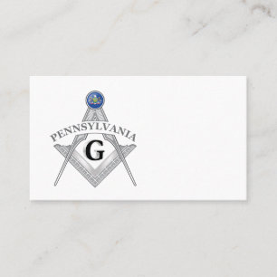 Freimaurerloge des Staat von Pennsylvania Visitenkarte
