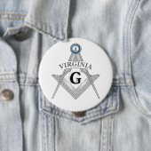 Freimaurerloge des Staat von Virginia Button (Beispiel)