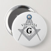 Freimaurerloge des Staat von Virginia Button (Vorne & Hinten)