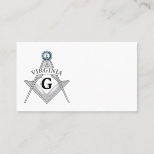 Freimaurerloge des Staat von Virginia Visitenkarte
