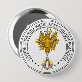 Freimaurerloge Frankreich Button (Vorne & Hinten)