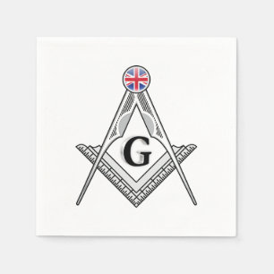 Freimaurerloge Großbritannien Serviette