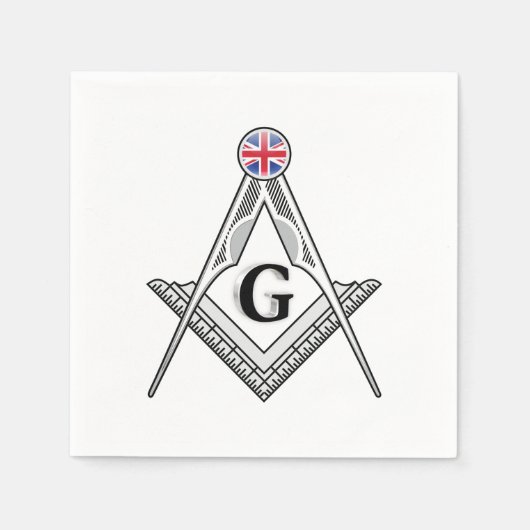 Freimaurerloge Großbritannien Serviette (Vorderseite)
