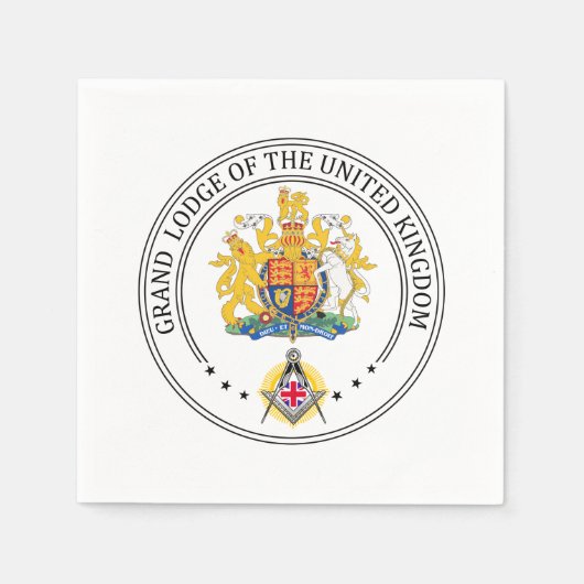 Freimaurerloge Großbritannien Serviette (Vorderseite)