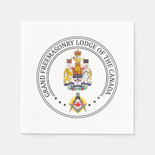 Freimaurerloge Kanada Serviette (Vorderseite)