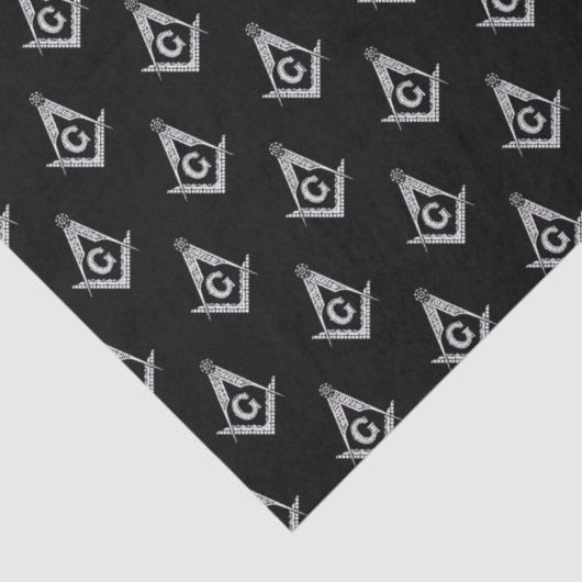 Freimaurermuster (Schwarzes) Seidenpapier (Detail)