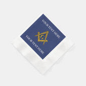 Freimaurerplatz und Compass Blue Serviette (Ecke)