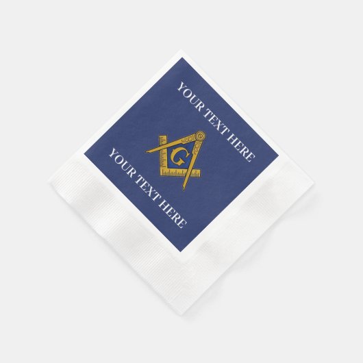 Freimaurerplatz und Compass Blue Serviette (Ecke)
