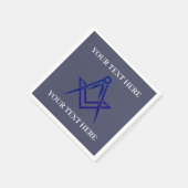 Freimaurerplatz und Compass Blue Serviette (Ecke)