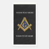 Freimaurerplatz und Compass Blue Serviette (Vorderseite)