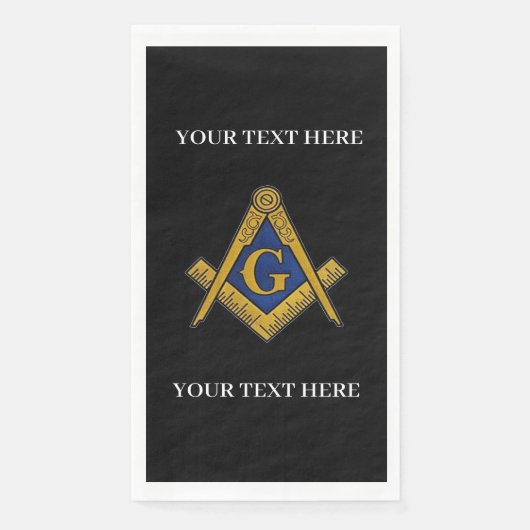 Freimaurerplatz und Compass Blue Serviette (Vorderseite)