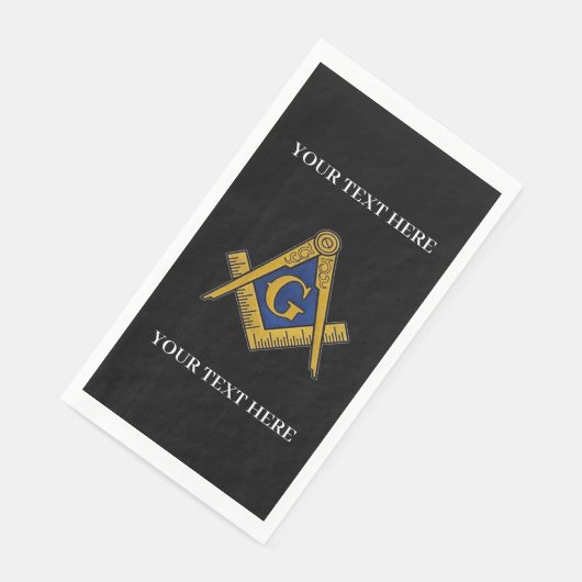 Freimaurerplatz und Compass Blue Serviette (Ecke)