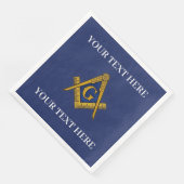 Freimaurerplatz und Compass Blue Serviette (Ecke)